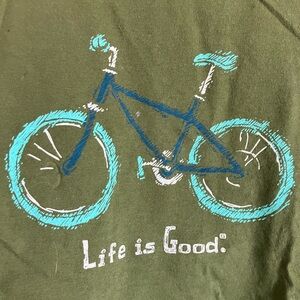 Life Is Good Women’s Bicycle Graphic Shorts with Teal Accents